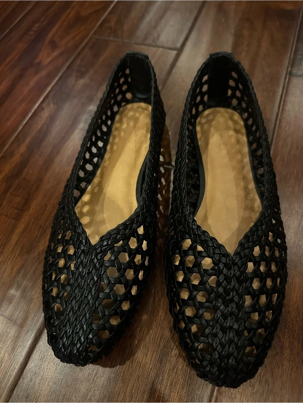 Universal Thread Black Woven Ballet Flats - Picture 2 of 4